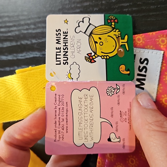 NWT Apron Little Miss Sunshine girl's kids Mr Men messy play for cooking, baking - Picture 2 of 13